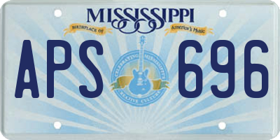 MS license plate APS696