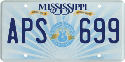 MS license plate APS699