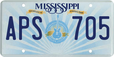 MS license plate APS705