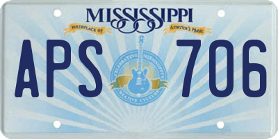 MS license plate APS706
