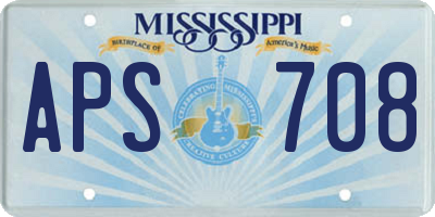 MS license plate APS708