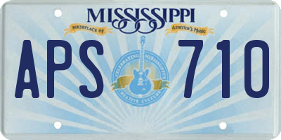 MS license plate APS710