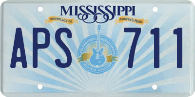 MS license plate APS711
