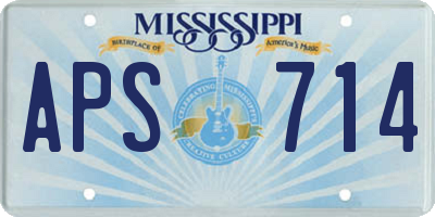 MS license plate APS714