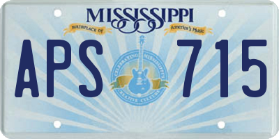 MS license plate APS715