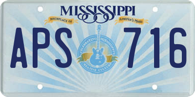 MS license plate APS716