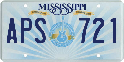 MS license plate APS721
