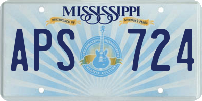 MS license plate APS724
