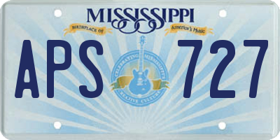 MS license plate APS727