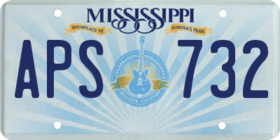 MS license plate APS732