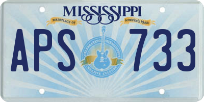 MS license plate APS733
