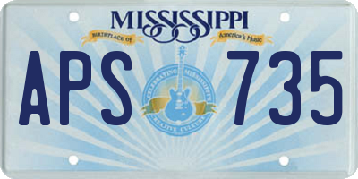 MS license plate APS735