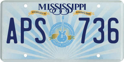 MS license plate APS736