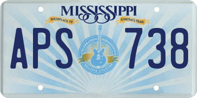 MS license plate APS738