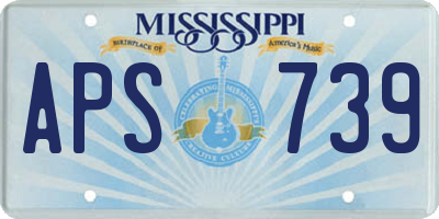 MS license plate APS739