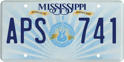 MS license plate APS741