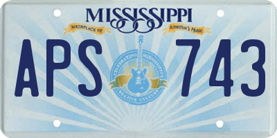 MS license plate APS743