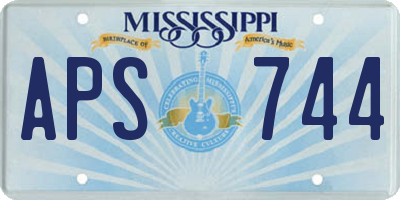 MS license plate APS744