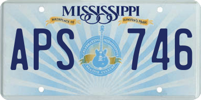 MS license plate APS746