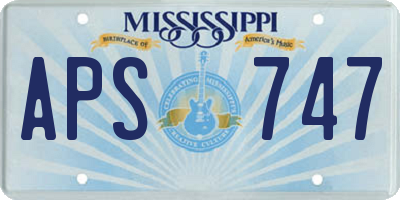 MS license plate APS747