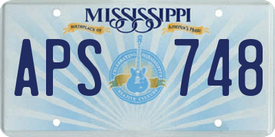 MS license plate APS748