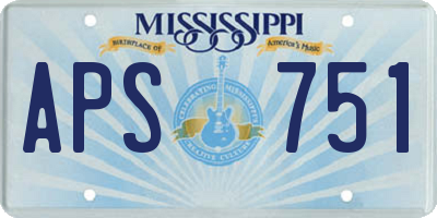 MS license plate APS751