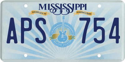 MS license plate APS754