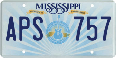 MS license plate APS757