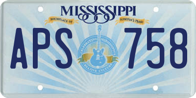 MS license plate APS758