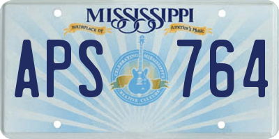 MS license plate APS764