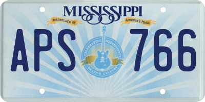 MS license plate APS766