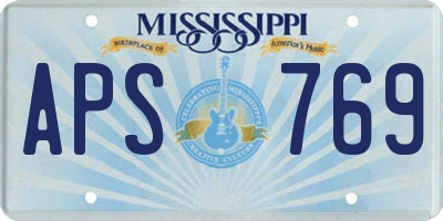 MS license plate APS769