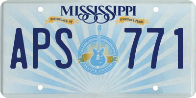 MS license plate APS771