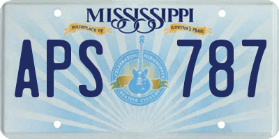 MS license plate APS787
