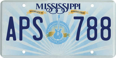 MS license plate APS788