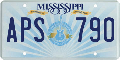 MS license plate APS790