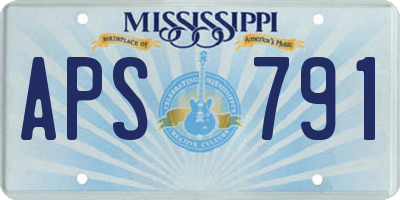 MS license plate APS791