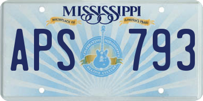 MS license plate APS793