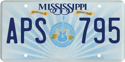 MS license plate APS795