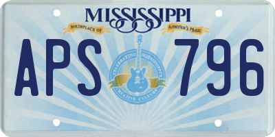 MS license plate APS796