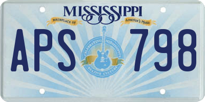MS license plate APS798