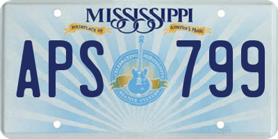 MS license plate APS799