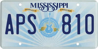 MS license plate APS810