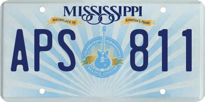 MS license plate APS811