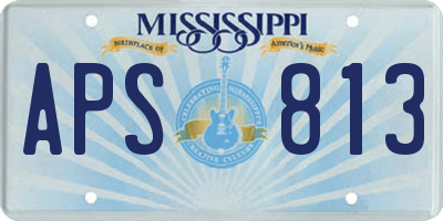 MS license plate APS813