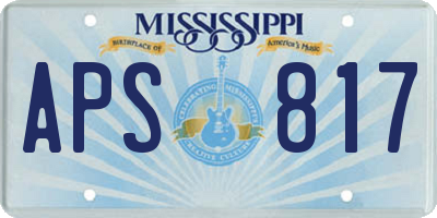 MS license plate APS817