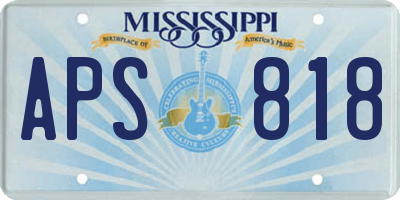 MS license plate APS818