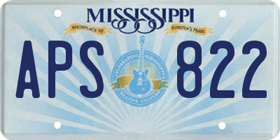 MS license plate APS822