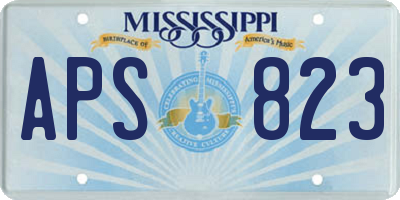 MS license plate APS823