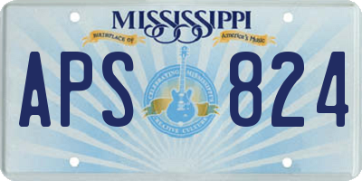 MS license plate APS824